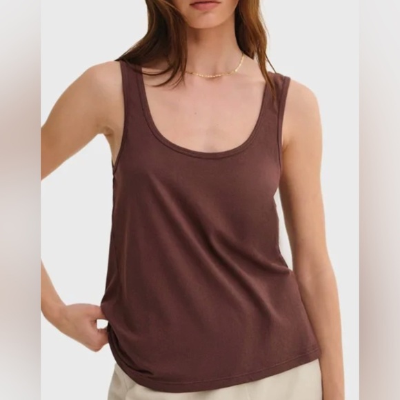NWT a’nue ligne brown small tank top - Picture 1 of 4